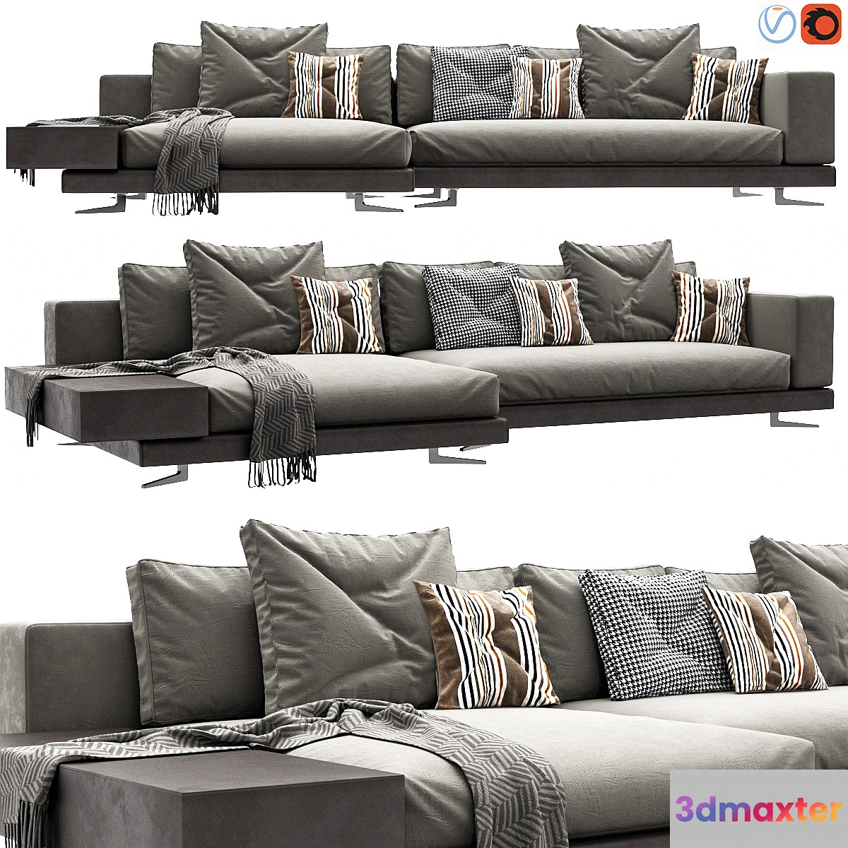 Minotti White Arrangement 03 3D Max