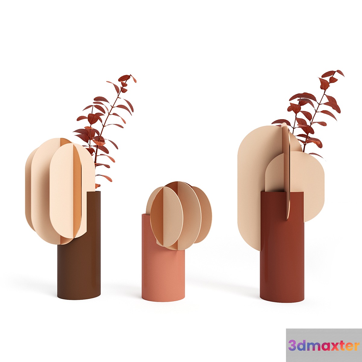 (OM) Gabo and Delaunay and Ekster vases CS7 by NOOM 3D Max