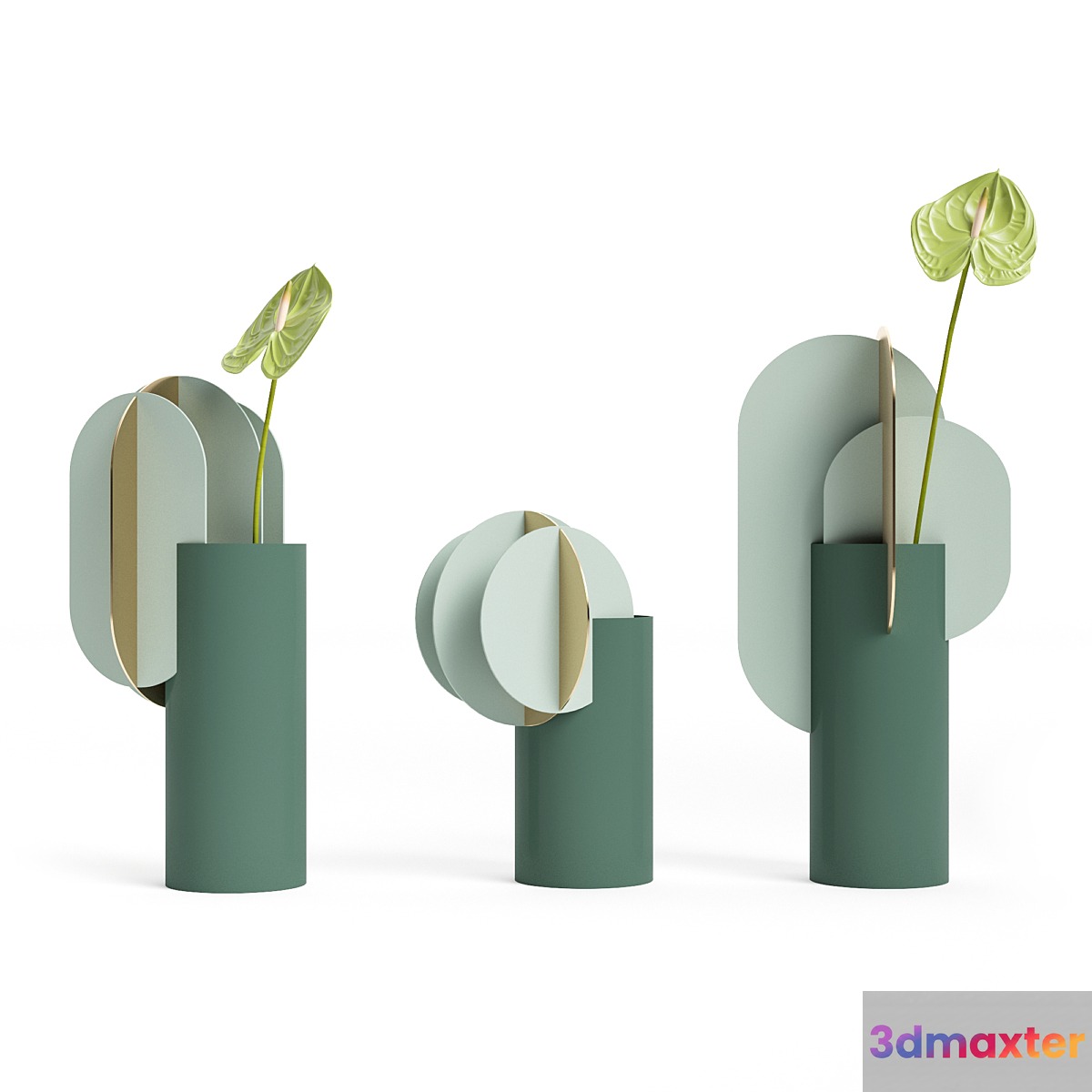 (OM) Gabo and Delaunay and Ekster vases CS9 by NOOM 3D Max