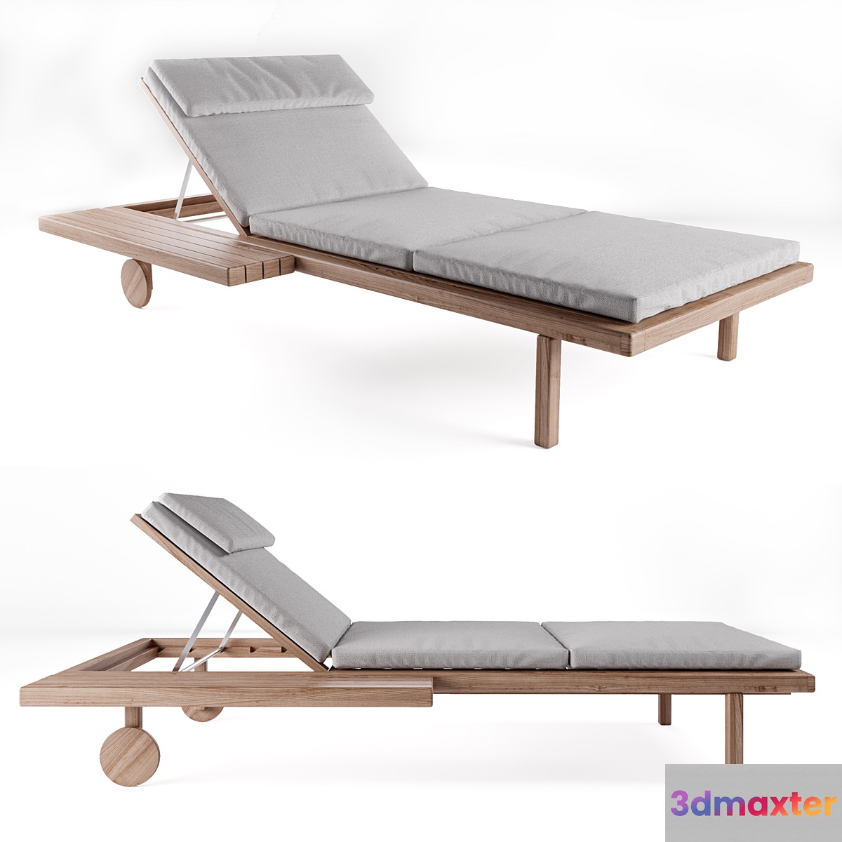 TRIBU Garden daybed with castors - No.3