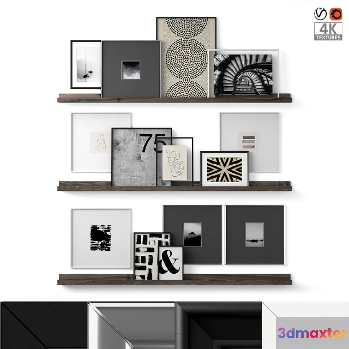 Mixed Poster Set 19 3D Max