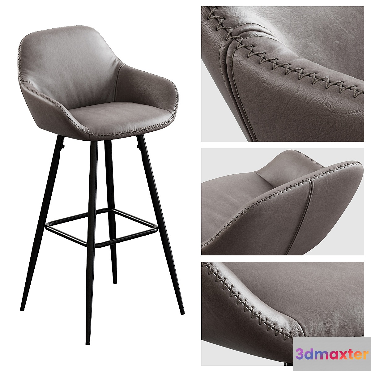 Rockett St George _ Faux Leather Bar Chair - No.6