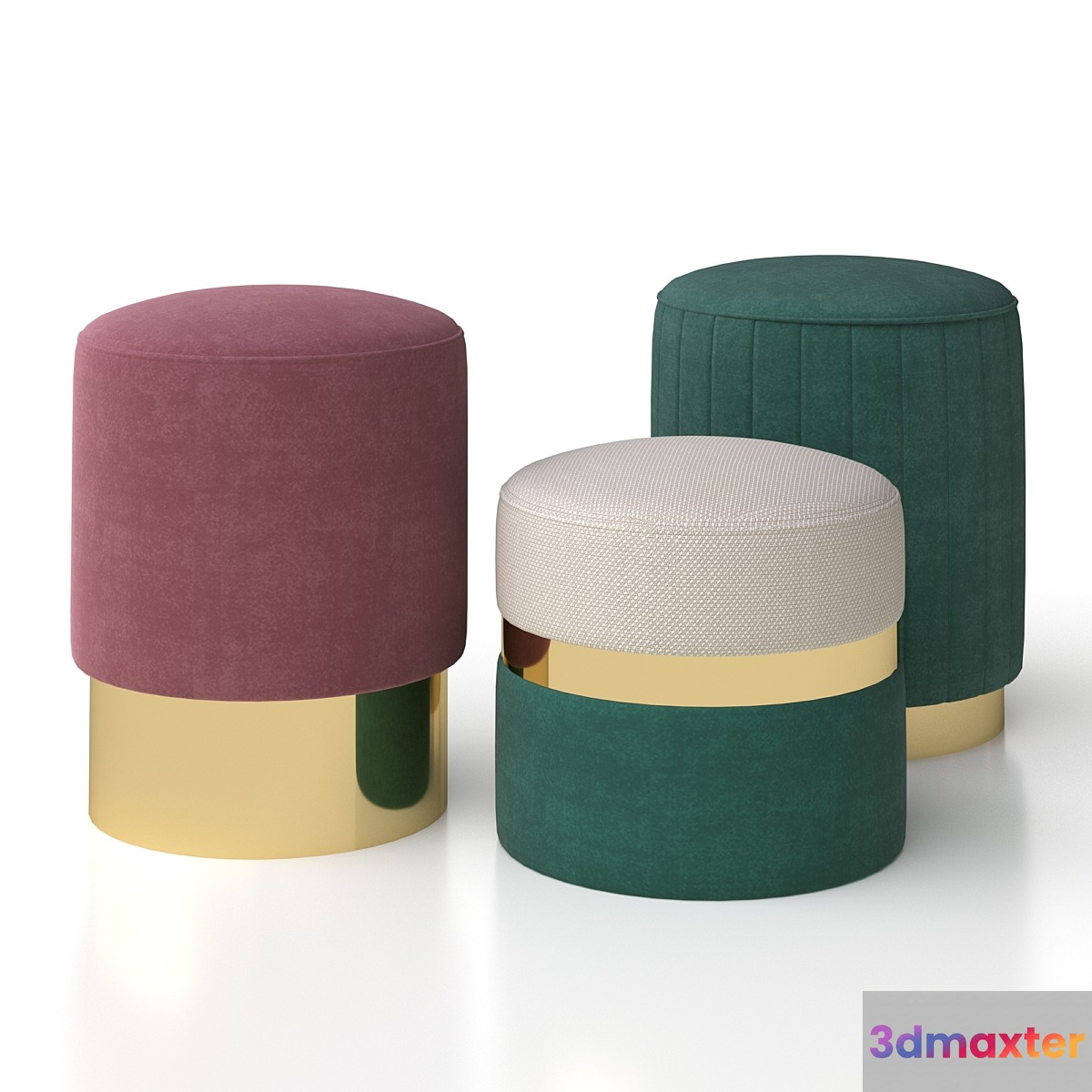 Velvet stool by Smart Living 3D Max