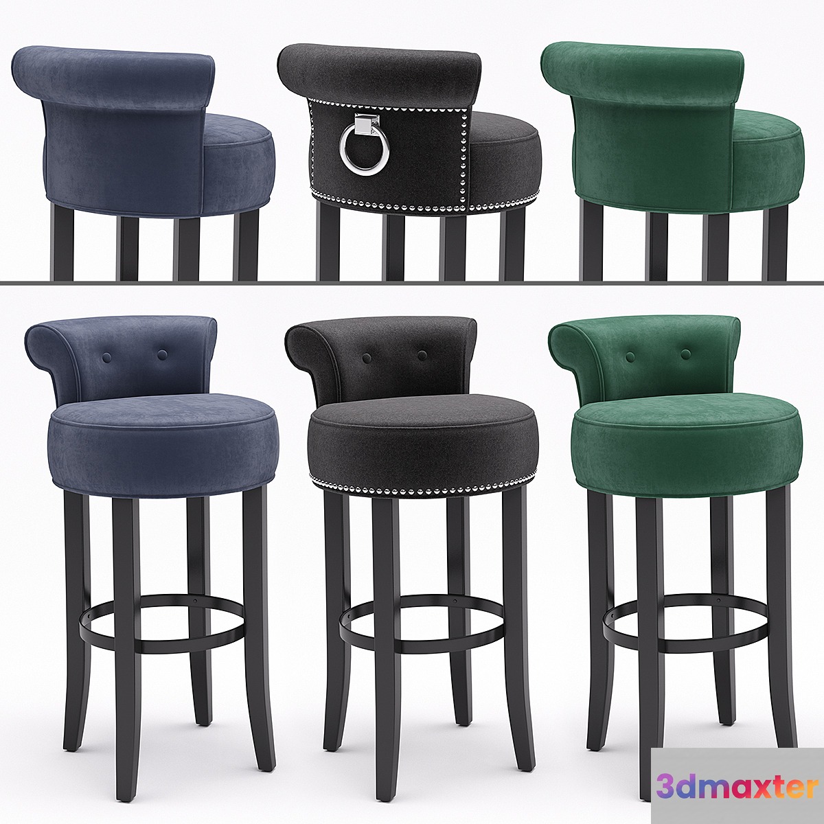 Eichholtz Bar Stool Sophia Loren 3D Max