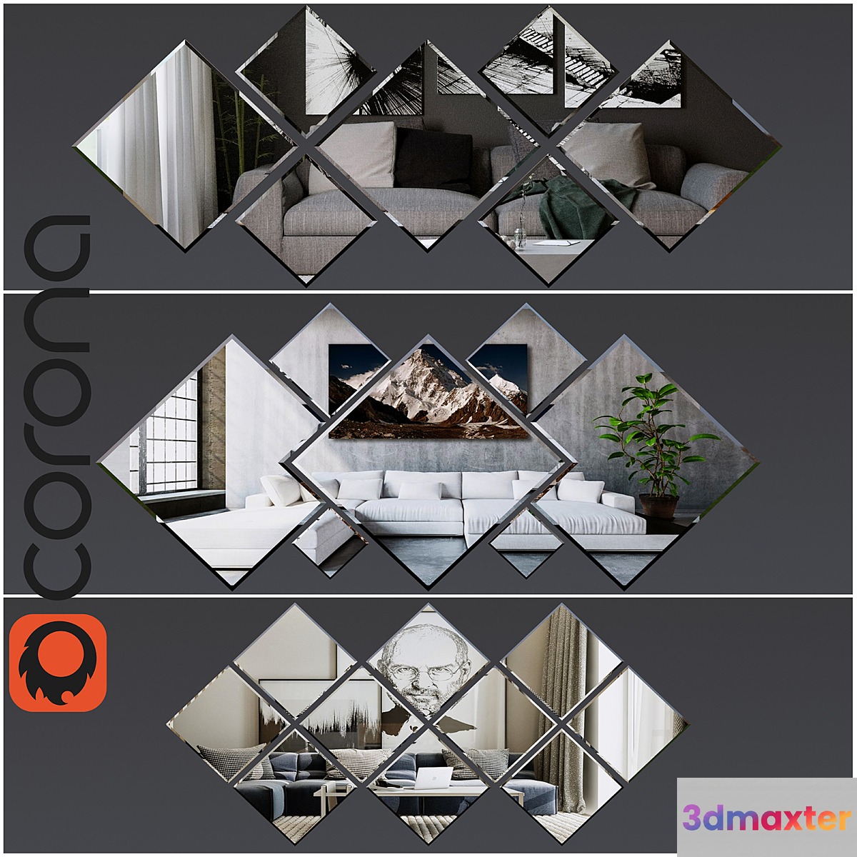 Decorative mirror 3D Max