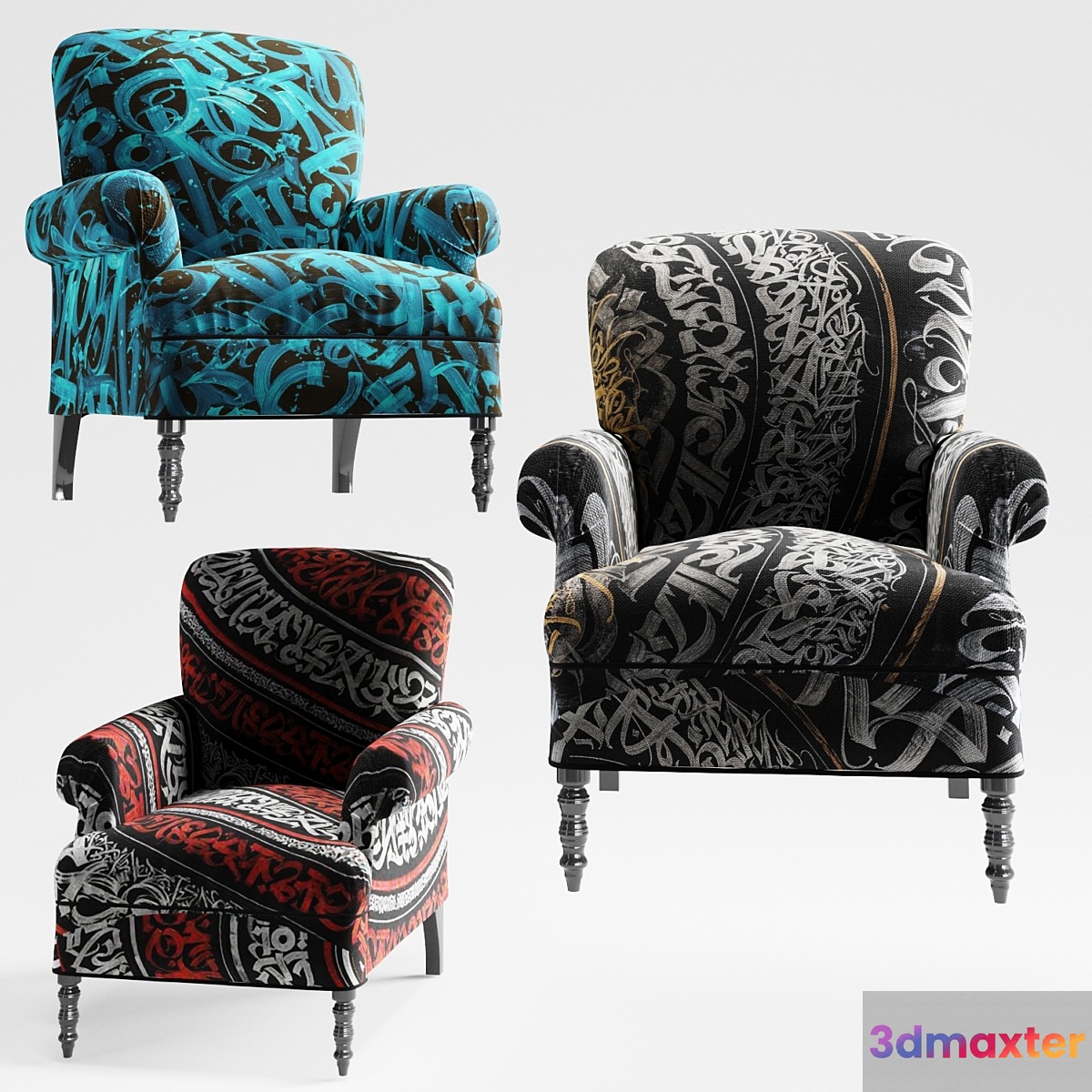 Armchair Vanguard Furniture Vanguard 382 3D Max