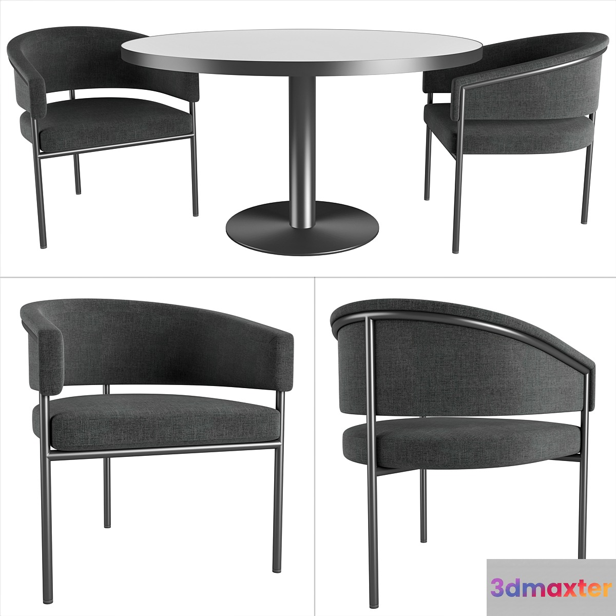 Sera table and chair 3D Max