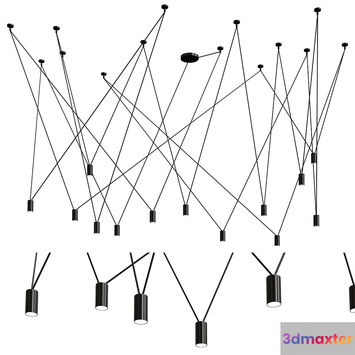 Vibia match chandelier 3D Max