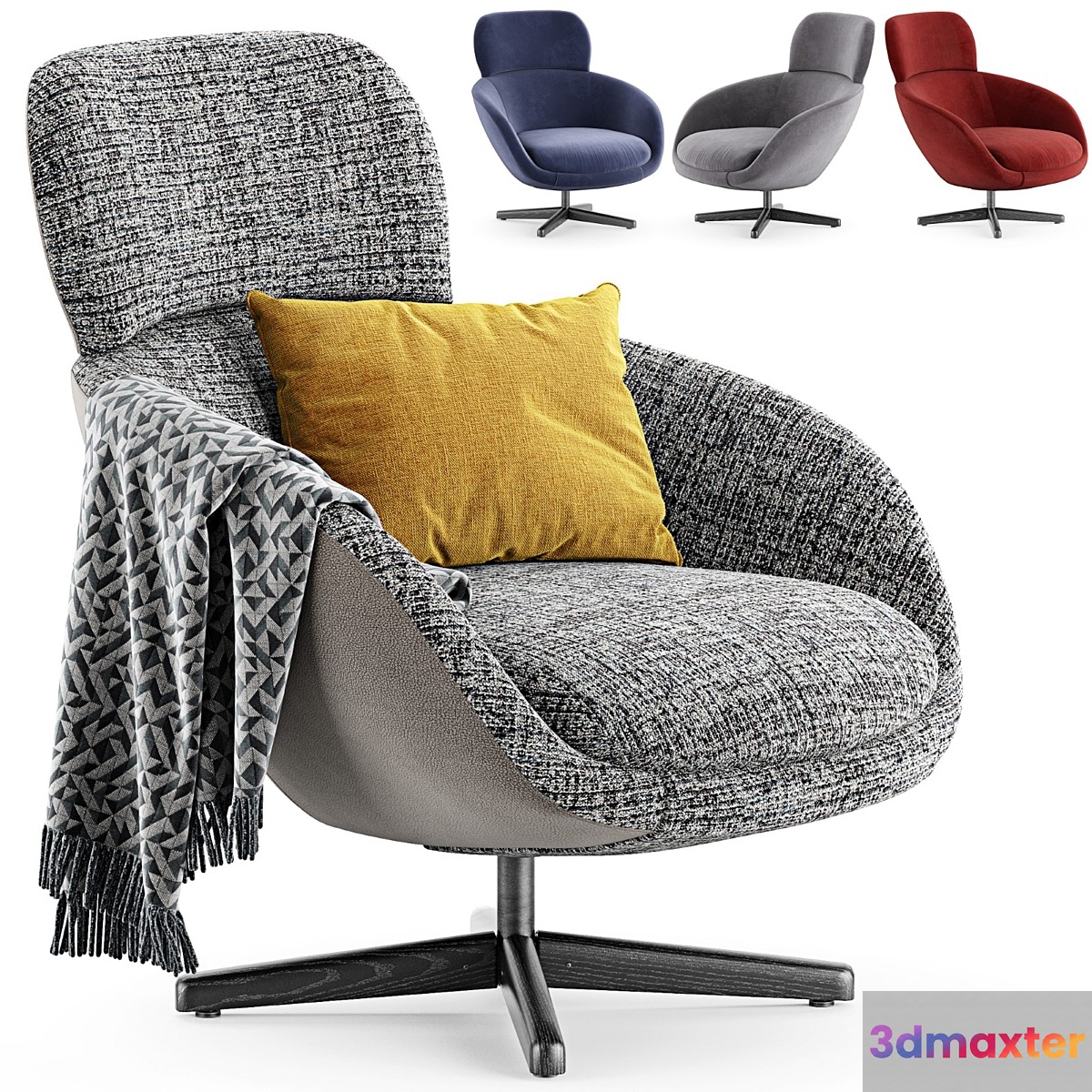 Minotti Russell Armchair 1 3D Max