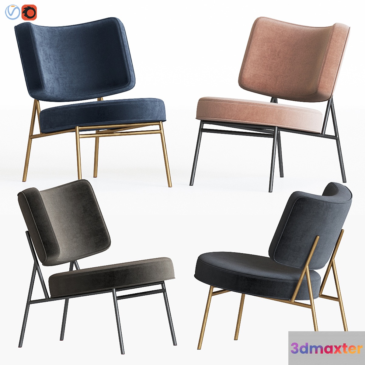 Calligaris Coco Lounge Chair 3D Max