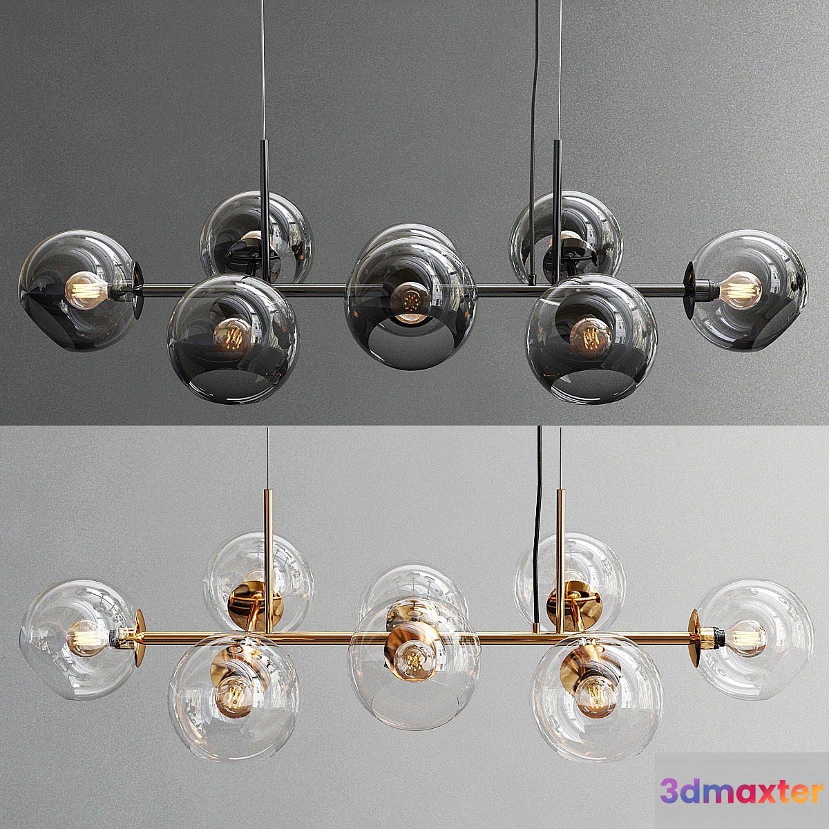 Staggered Glass Chandelier 8 - No.2