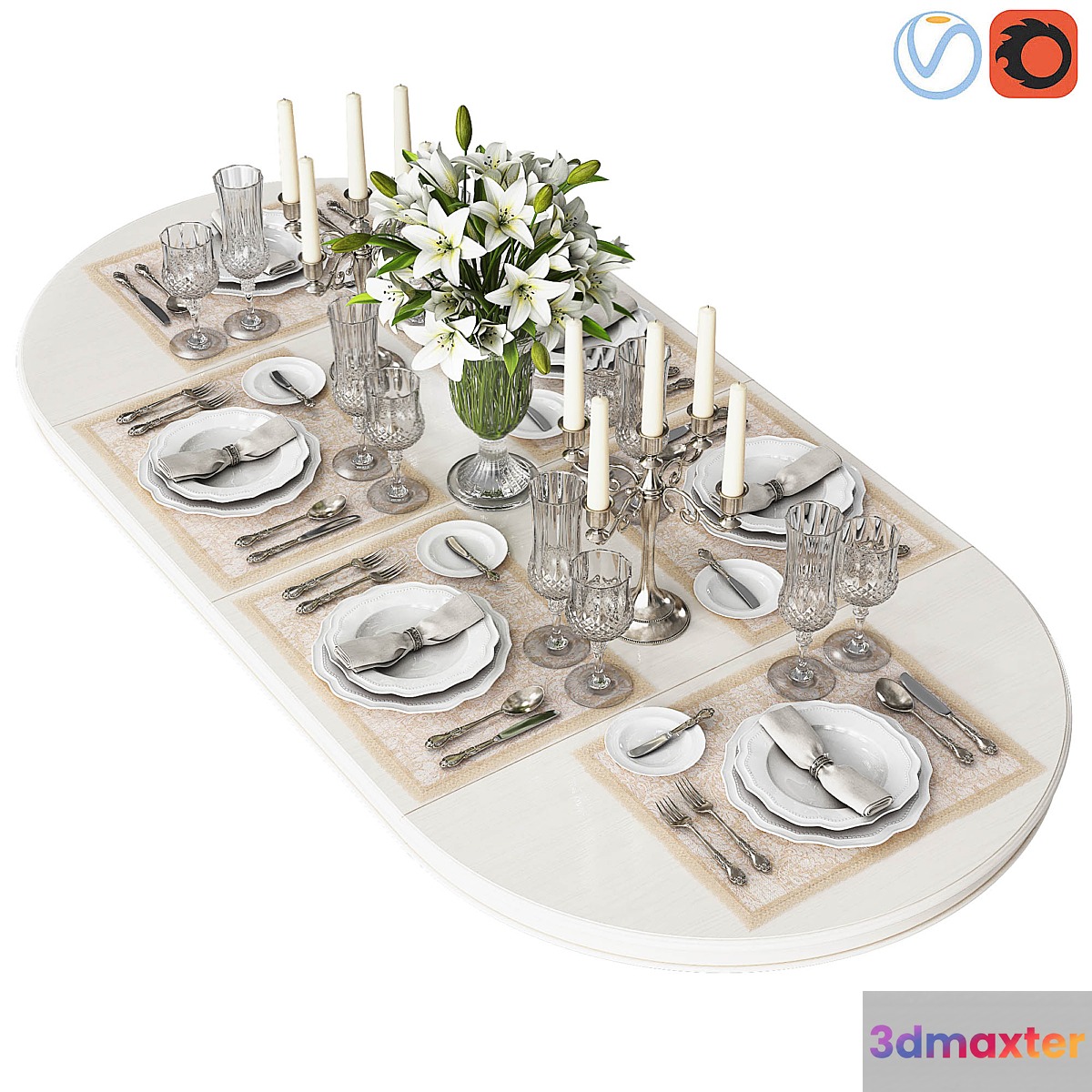 Classic Tableware 3D Max