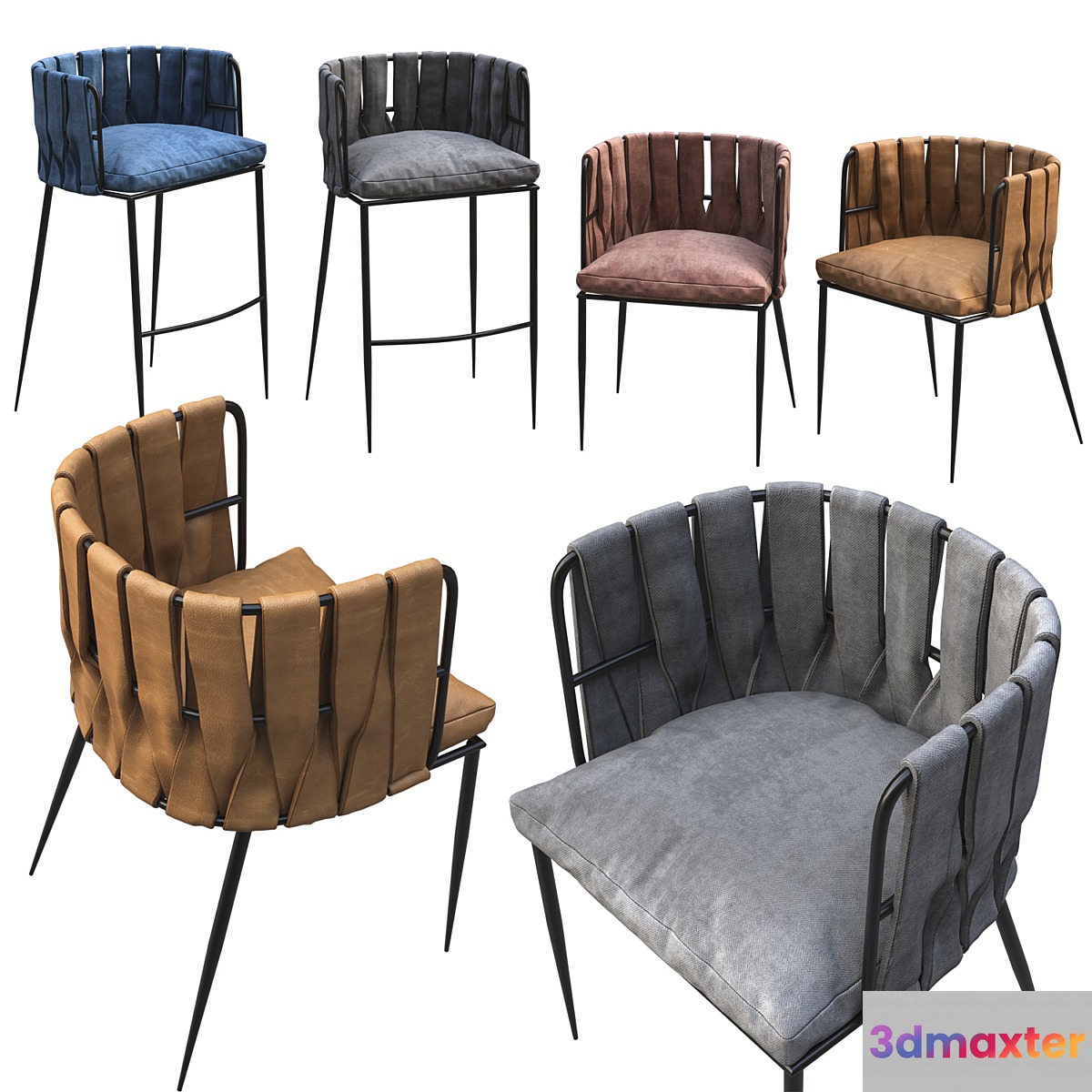 LoftDesign chair set 3D Max