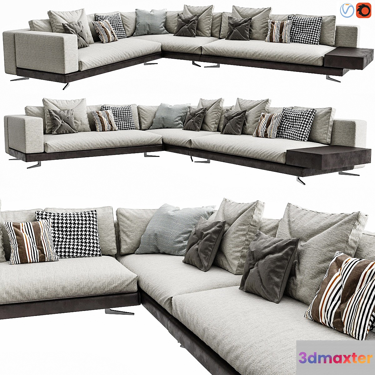 Minotti White Arrangement 02 3D Max