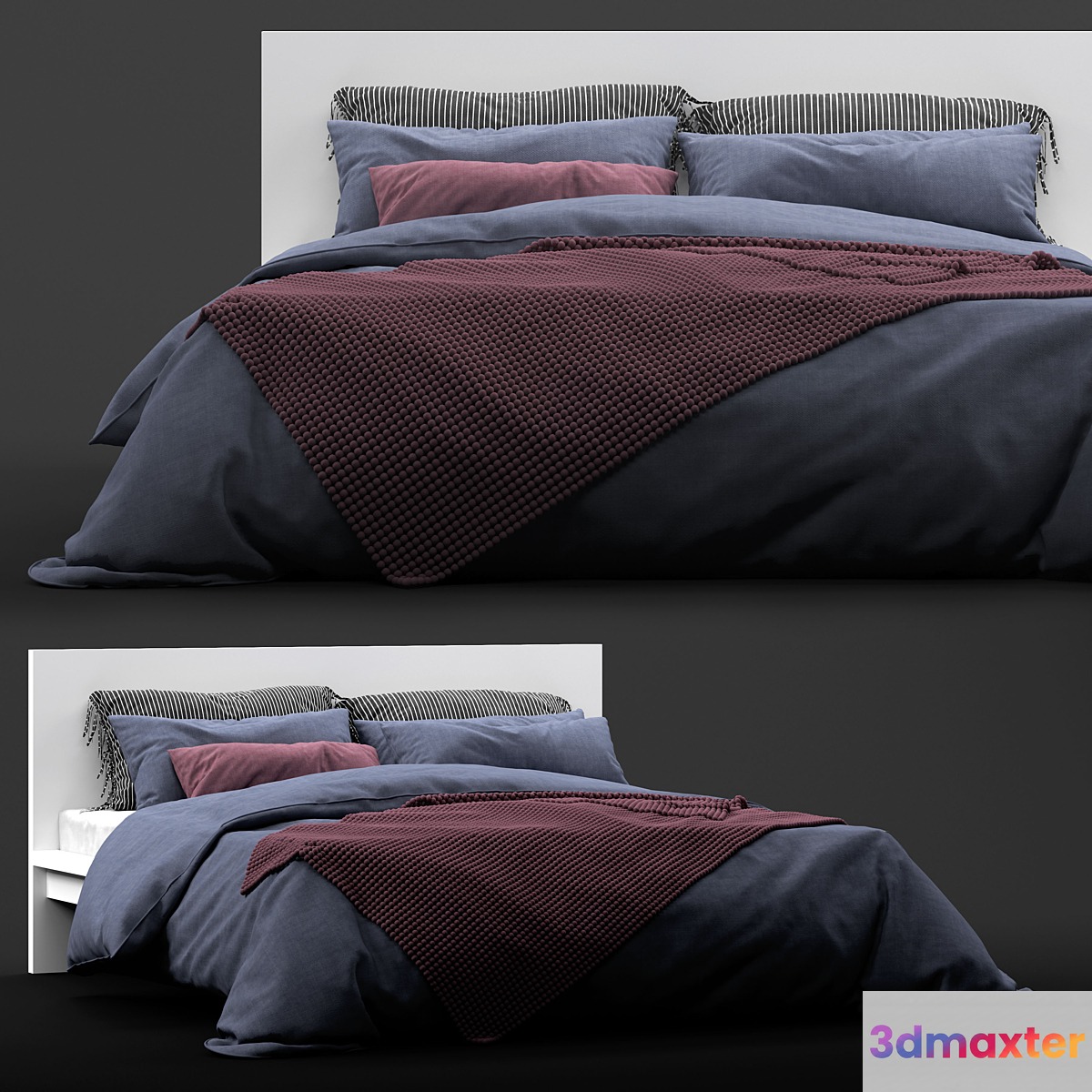 IKEA MALM Bed 3D Max