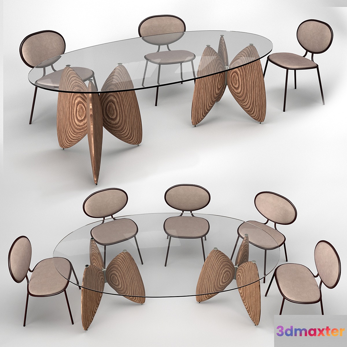 Bonaldo Otto chairs and Vanessa table