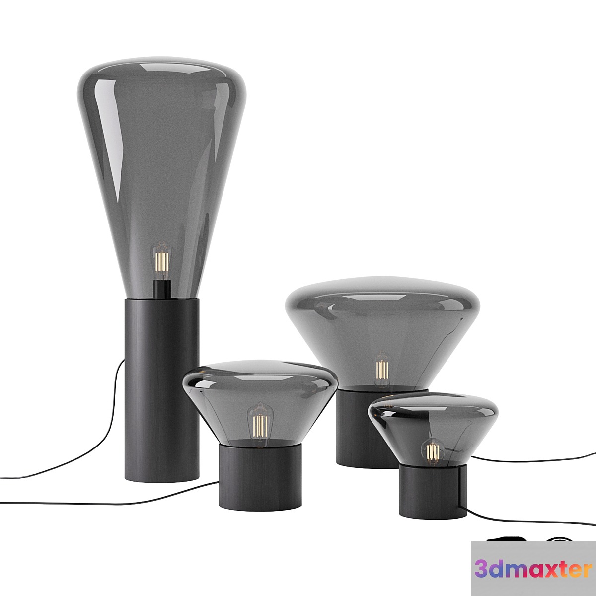 Muffins Black Oak Lamp by Brokis 3D Max