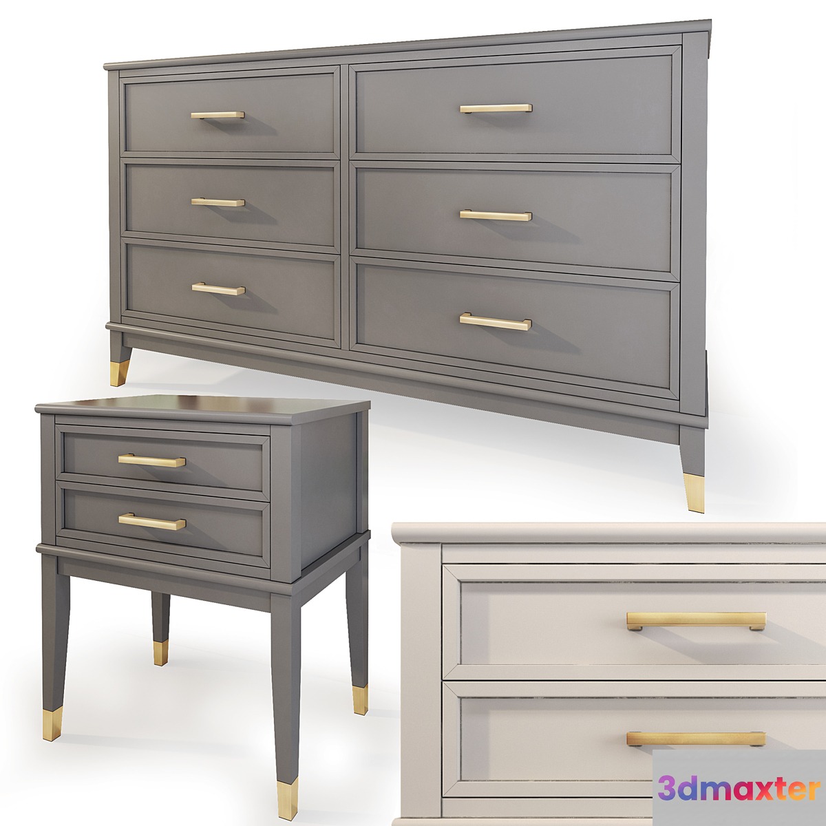 Chest and drawer Westerleigh. Dresser nightstand by Cosmopolitan - No.3