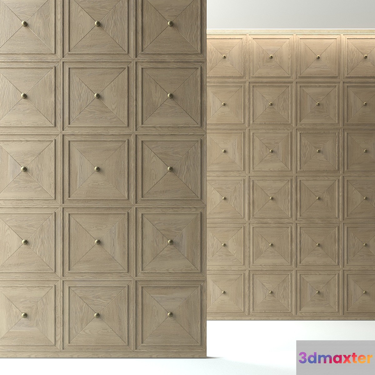 Wall panels Luciano Zonta squares 3D Max