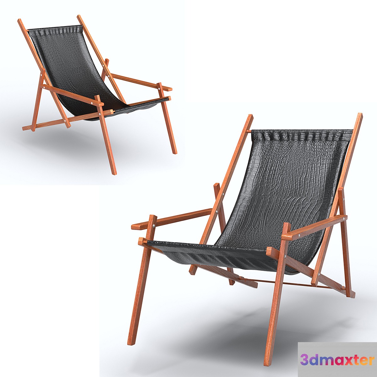 leather sling chiar 3D Max