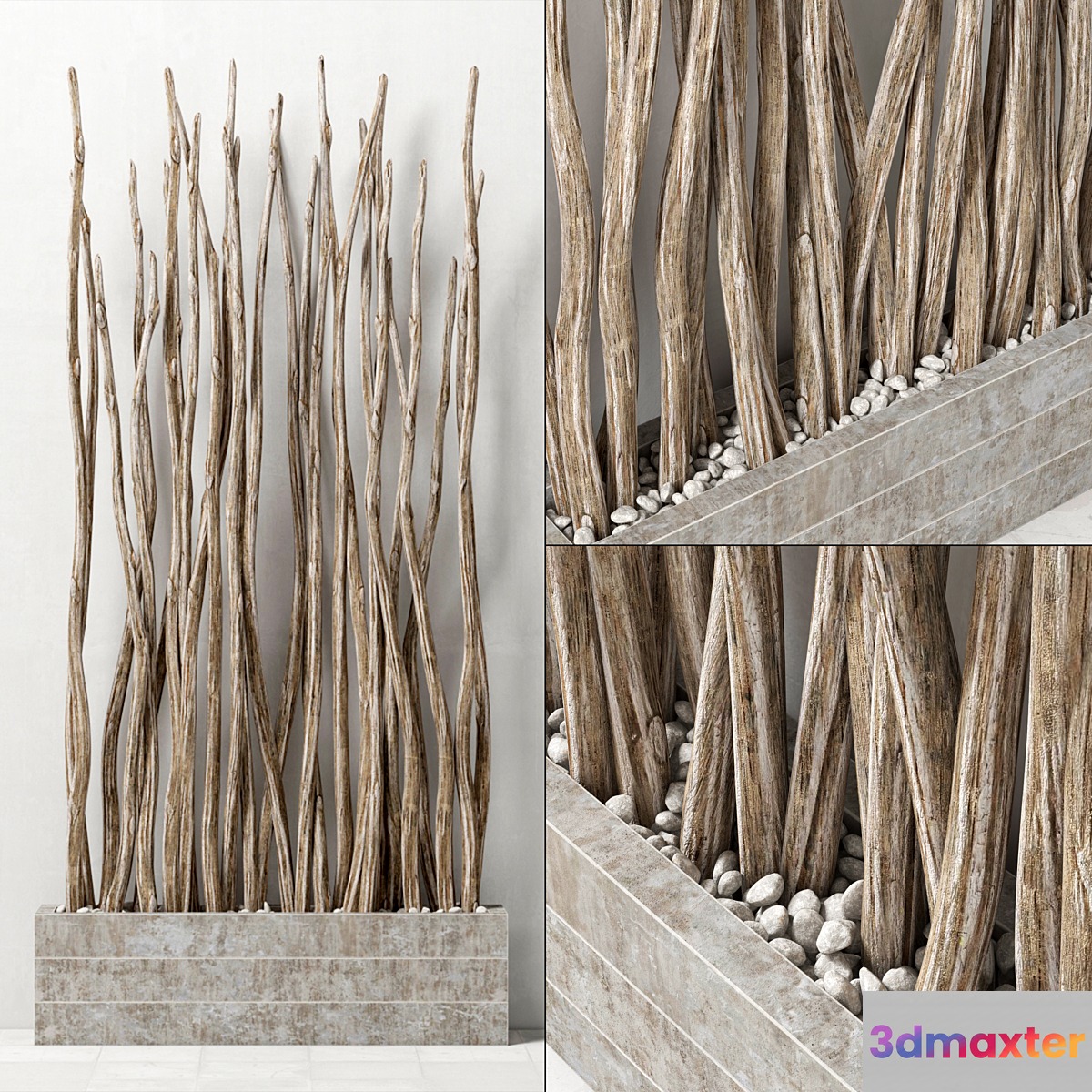 Branch sang decor pebble _ Pebble branches - No.5