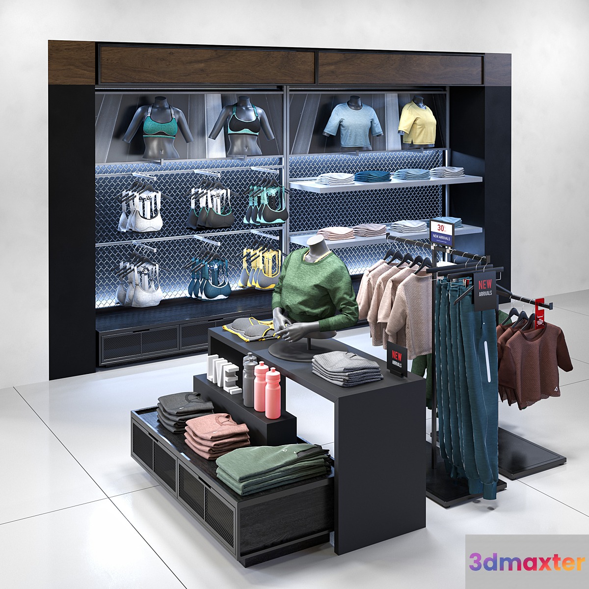 Clothes shop athletic wear 02 3D Max