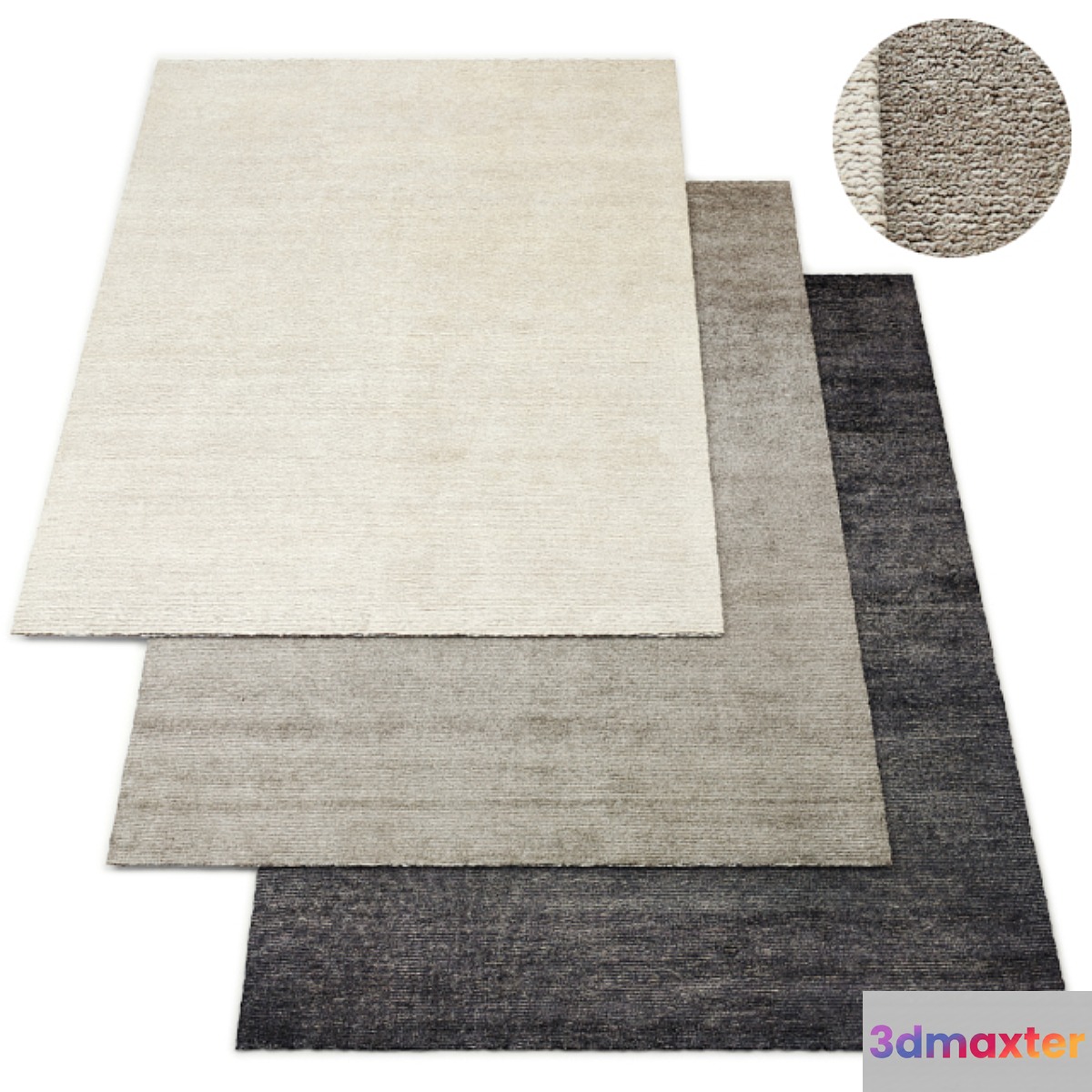 Korda Hand-Knotted Rug RH Collection 3D Max