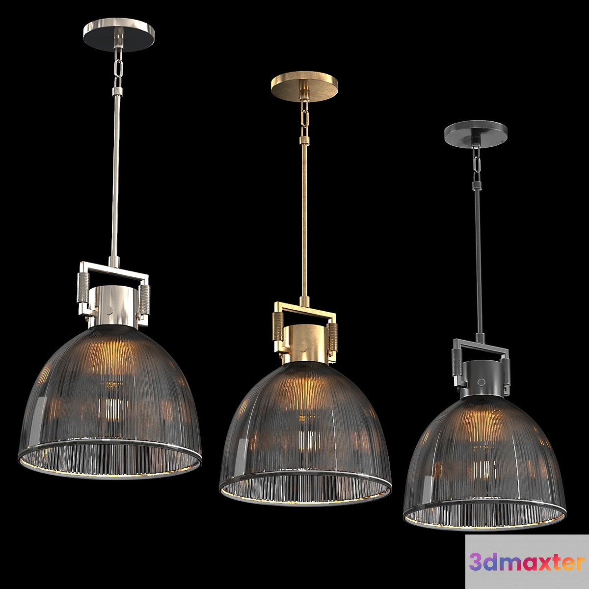 MACHINIST PRISMATIC CLOCHE PENDANT 3D Max