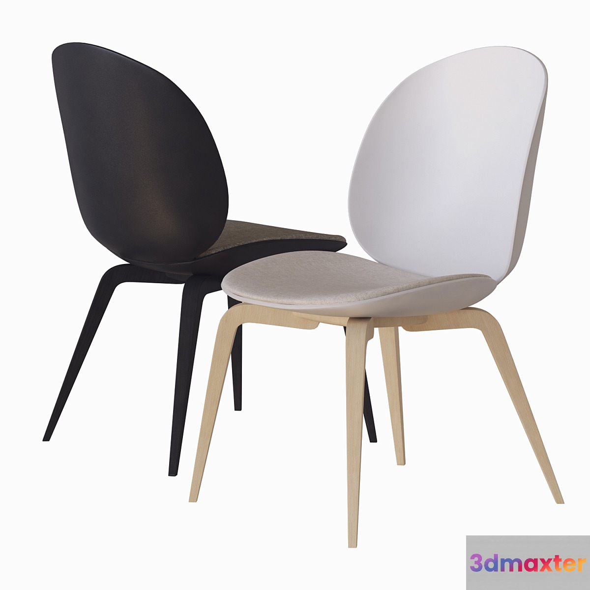 beetle chair wood base 02 - No.2 3D Max