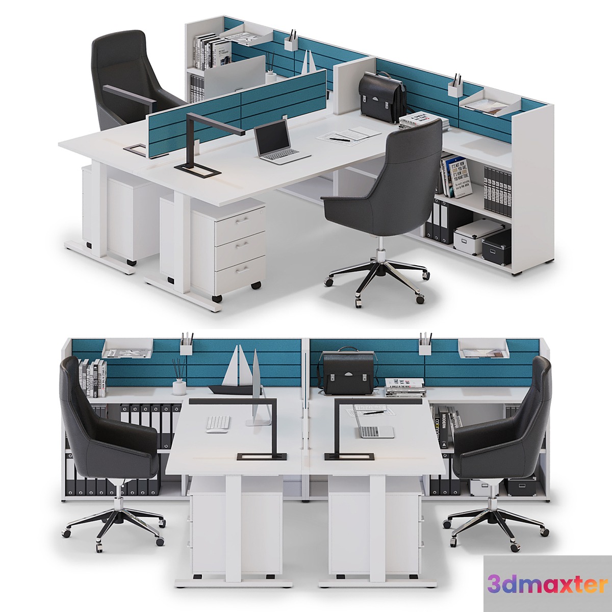 Office workspace LAS OXI (v5) 3D Max