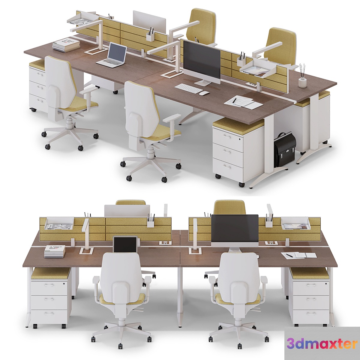 Office workspace LAS OXI (v6) 3D Max