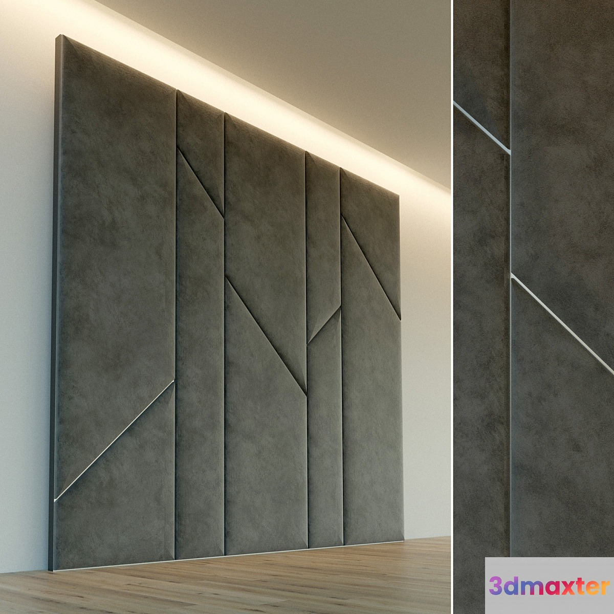 Decorative wall. Soft panel. 63 3D Max