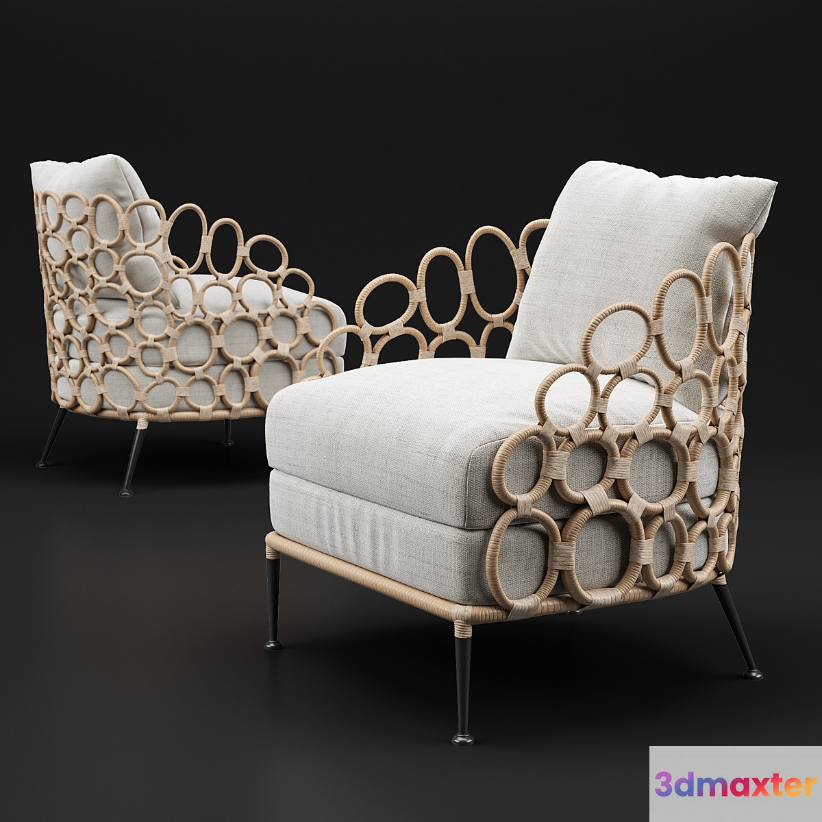 Palecek Ella Lounge Chair 3D Max