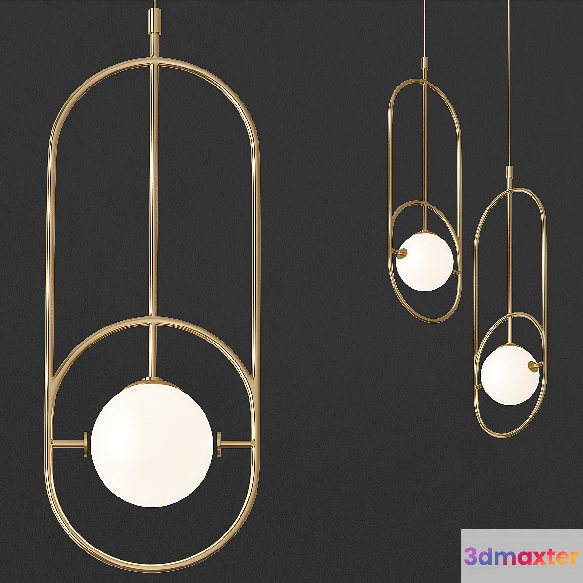 Loop Suspension Lamp by Mambo Unlimited 3D Max
