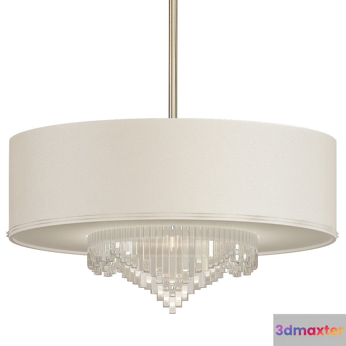 Metropolitan Crystal Cascade LED Chandelier Chrome 3D Max
