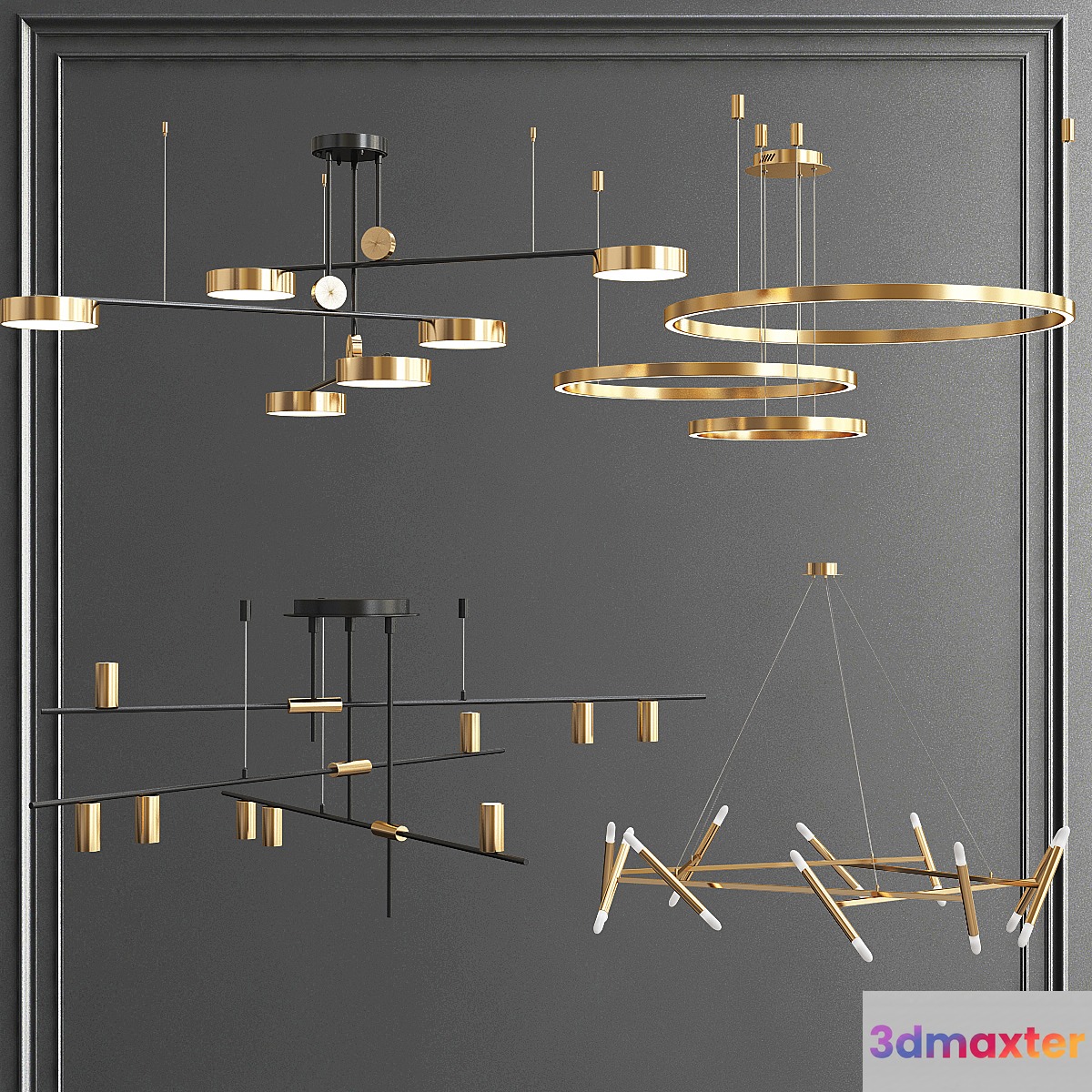 Collection of Minimalist Chandelier 3D Max