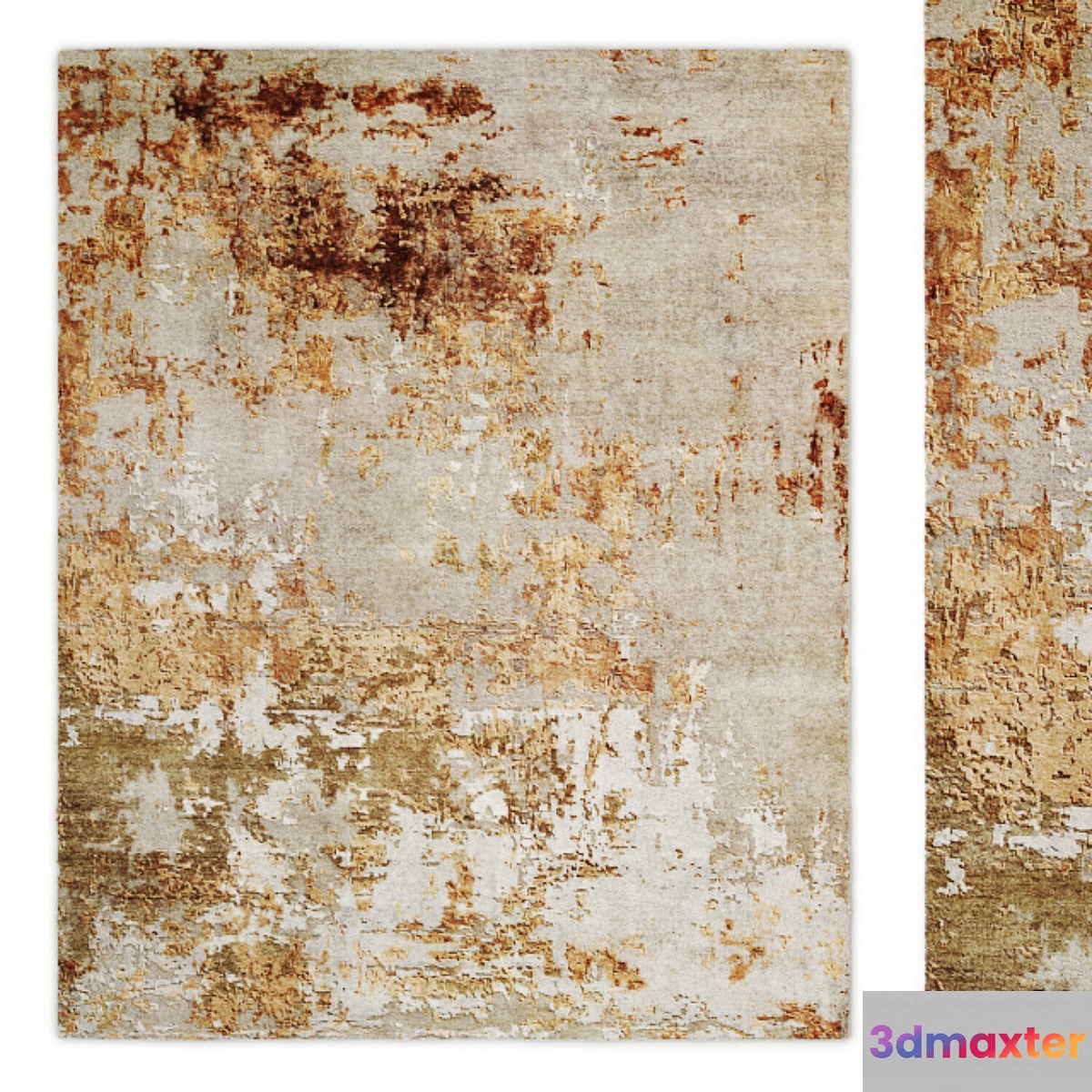Raku Hand-Knotted Rug RH 3D Max