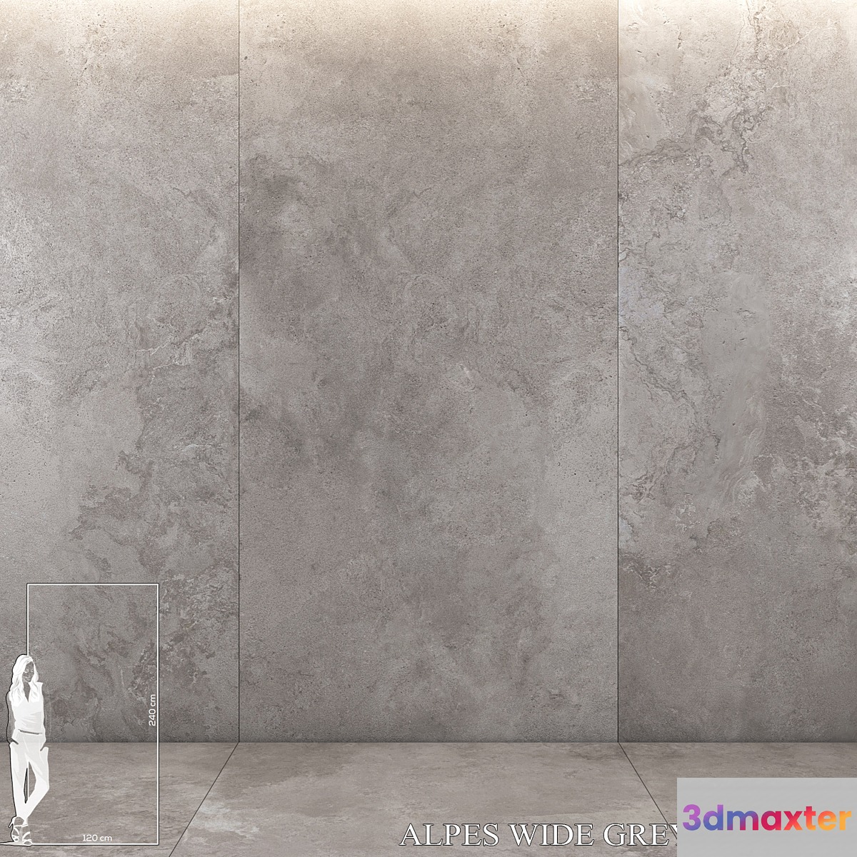 ABK Alpes Wide Grey 1200x2400 3D Max