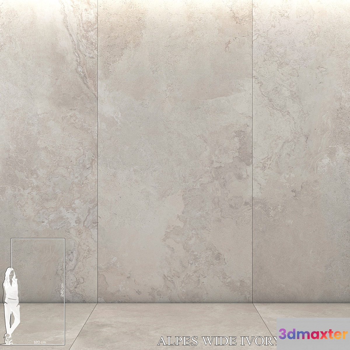 ABK Alpes Wide Ivory 1200x2400 3D Max