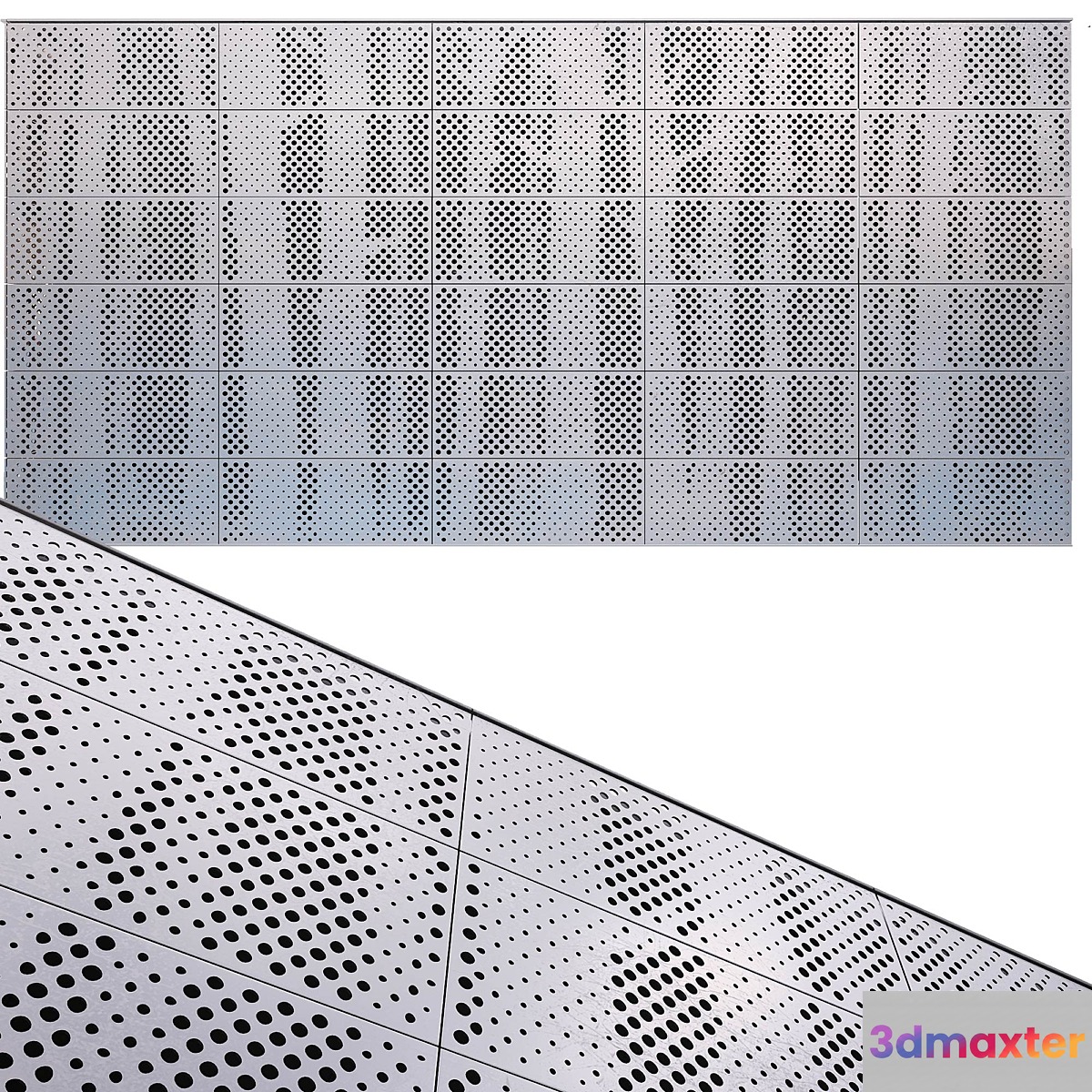 perforated metal panel N23 3D Max