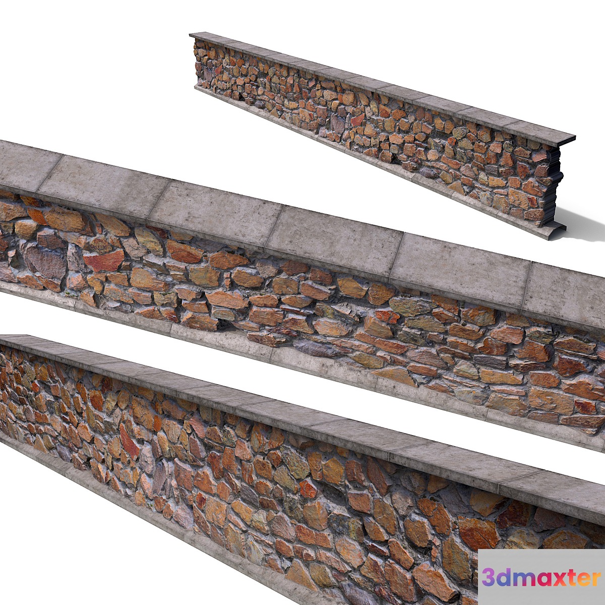 Stone wall - No.3 3D Max