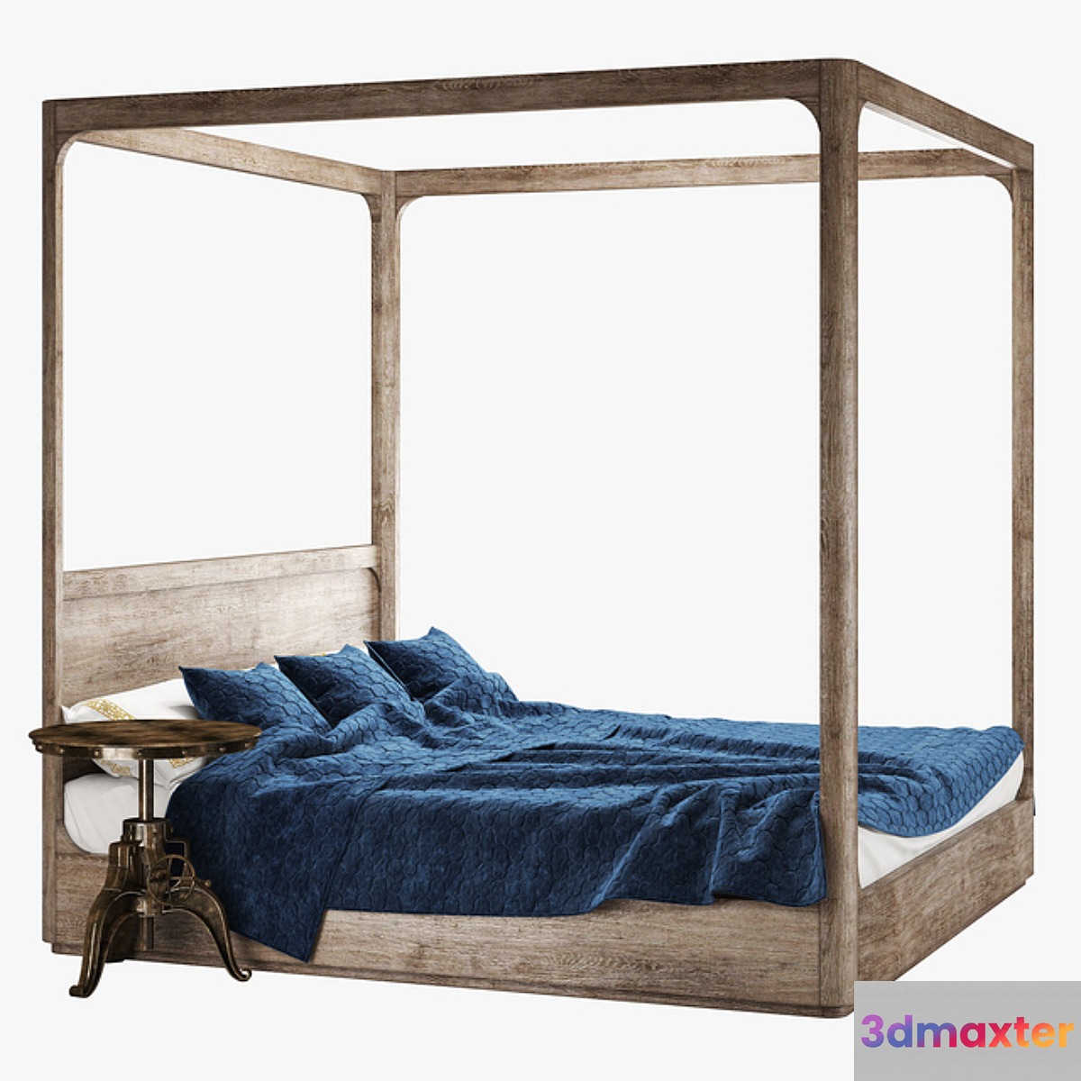 Restoration hardware martens four-poster bed 3D Max