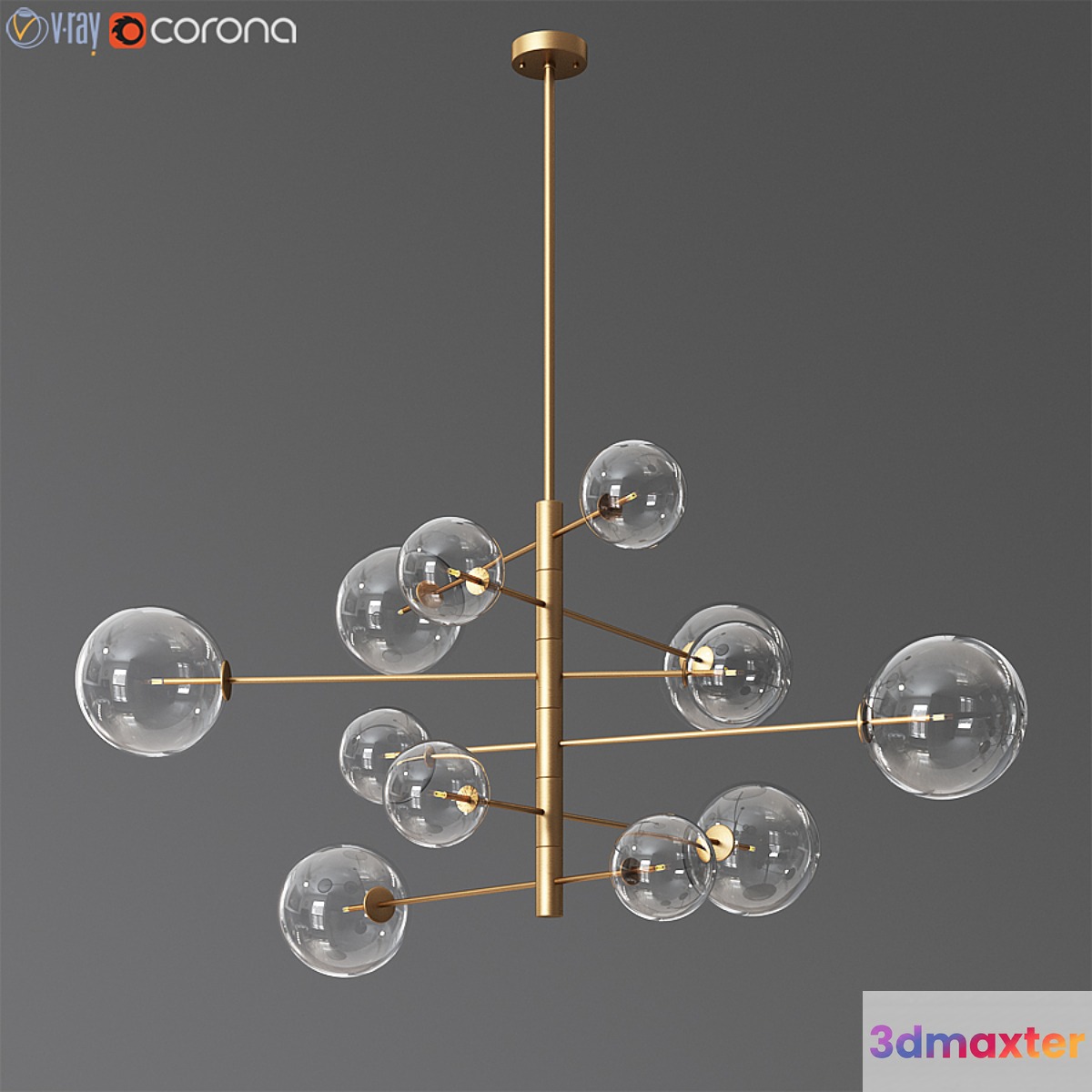 Chandelier argento s eichholtz 3D Max