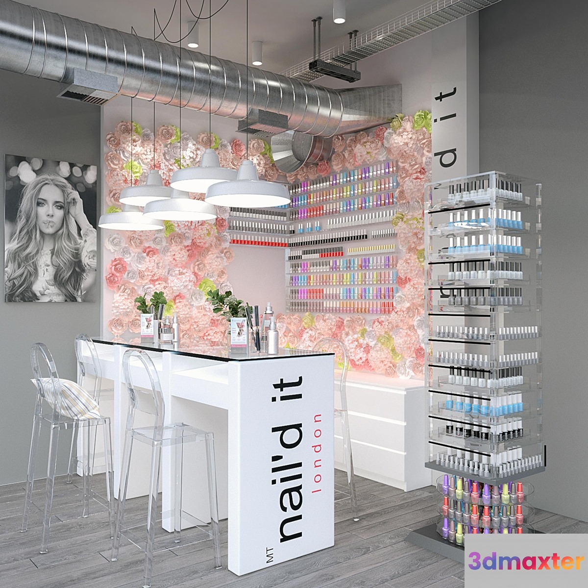 beauty salon 3D Max