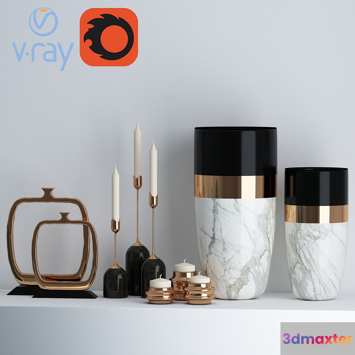 Decorative set A1 3D Max