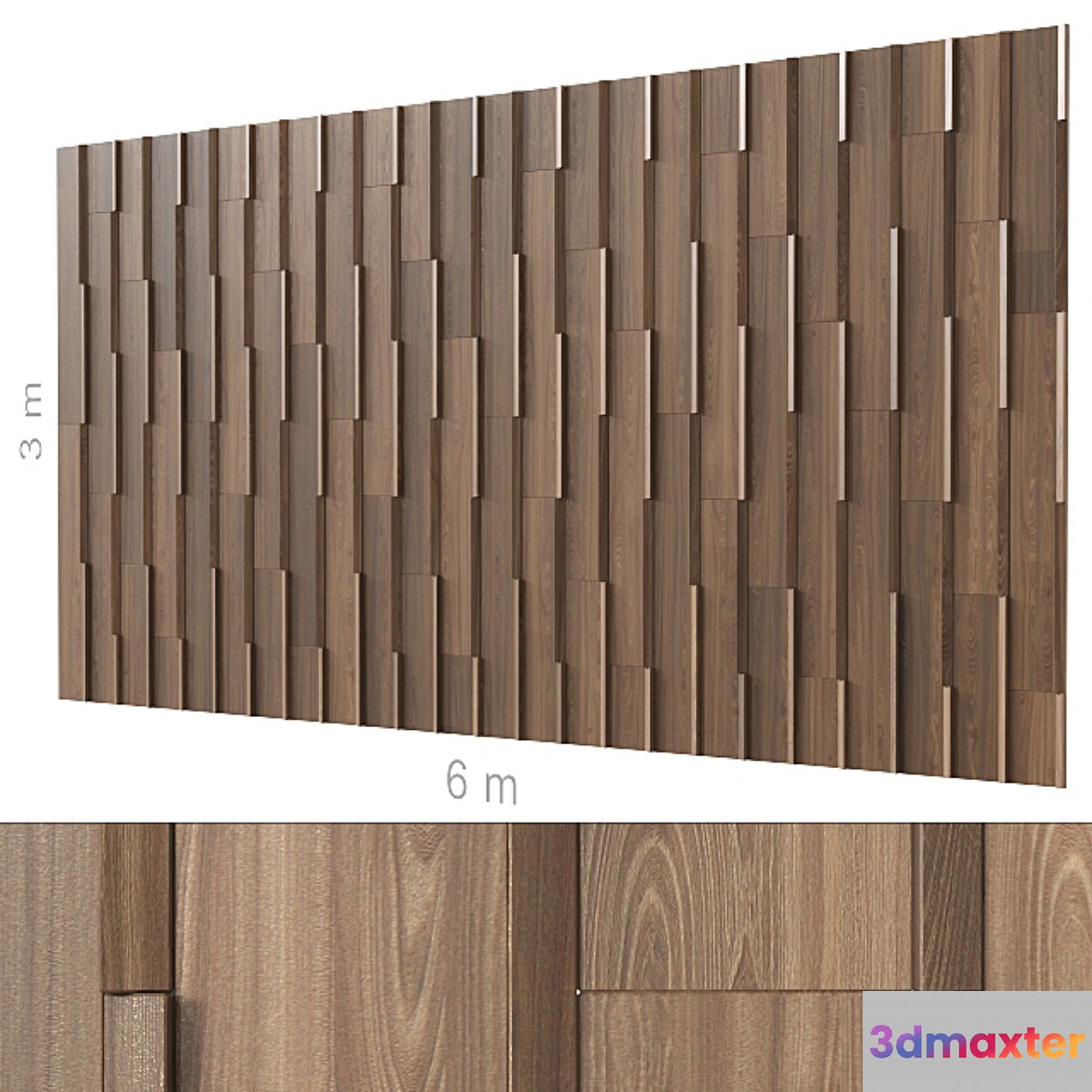 Decorative wall 232. 3D Max