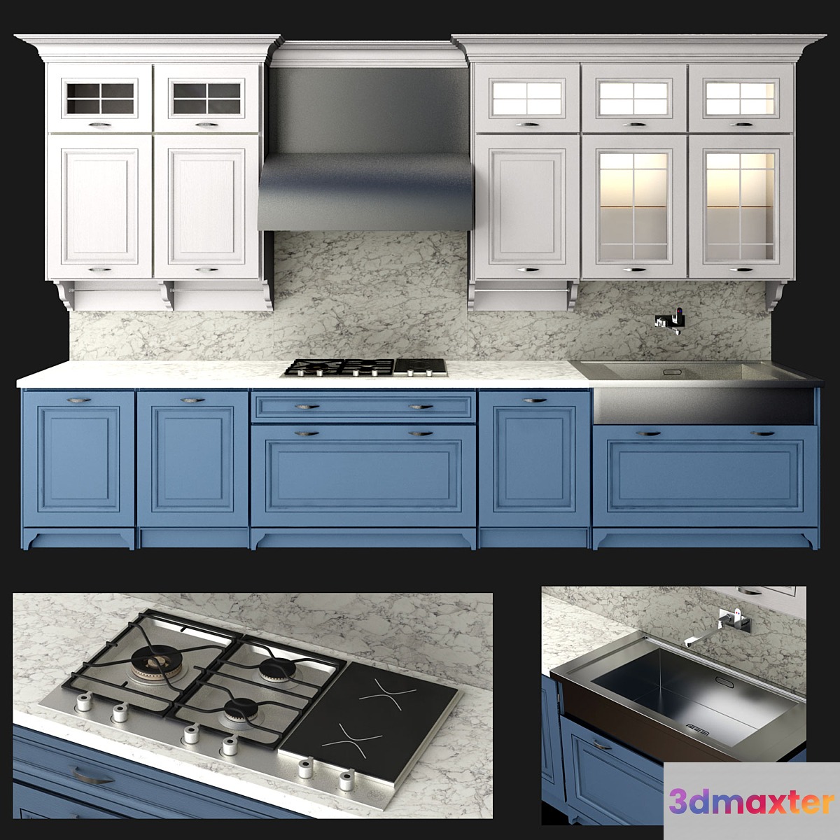 Kitchen boston 3D Max