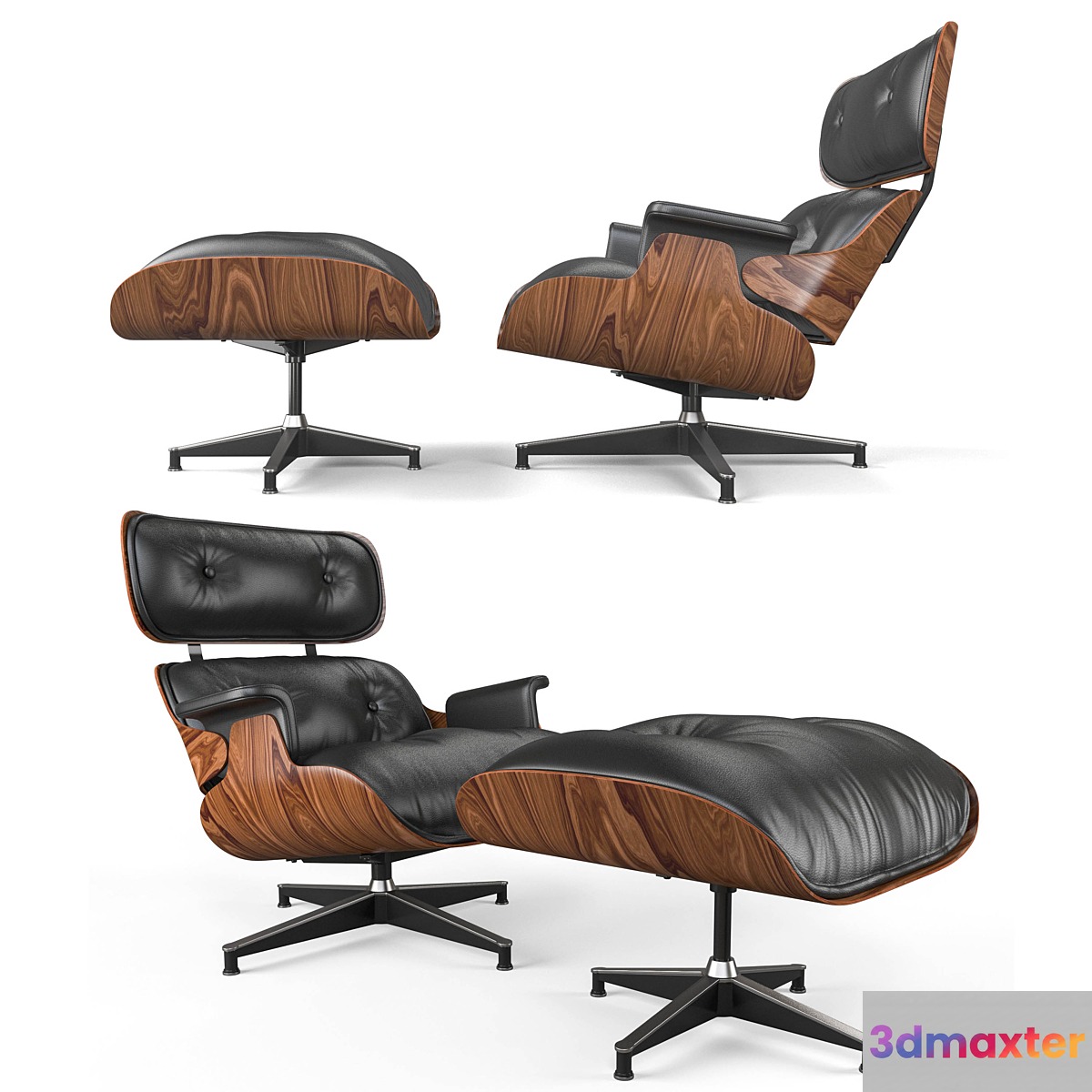 eames lounge chair & ottoman 3D Max