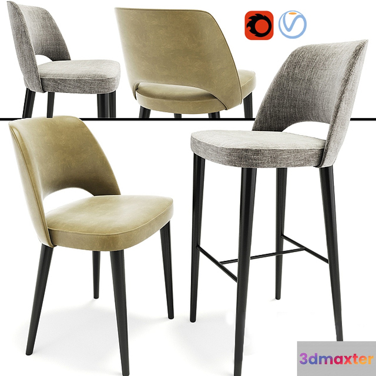 Astor Dining Chair And Bar Stool - No.4