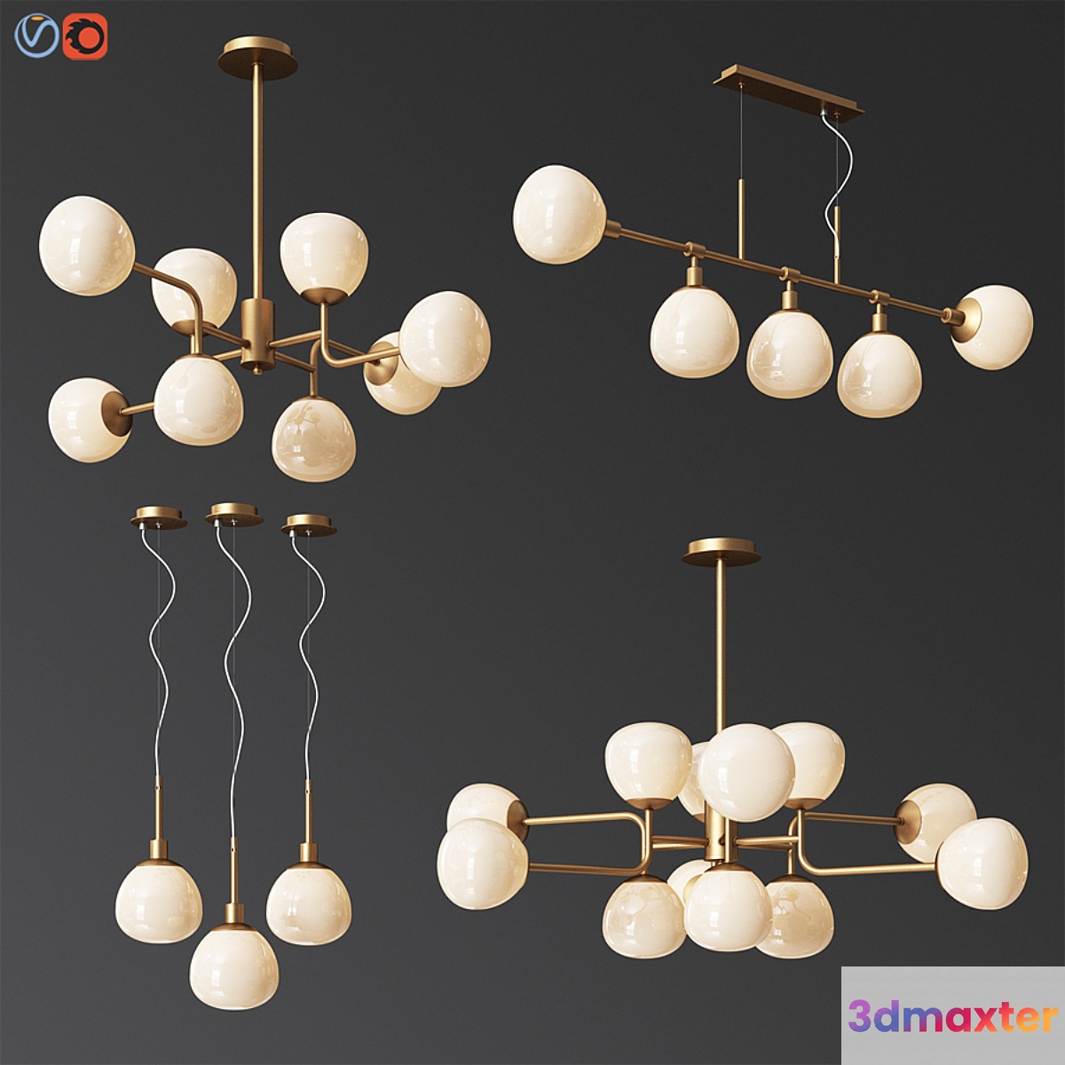 Maytoni Eric Celing Light Set 3D Max